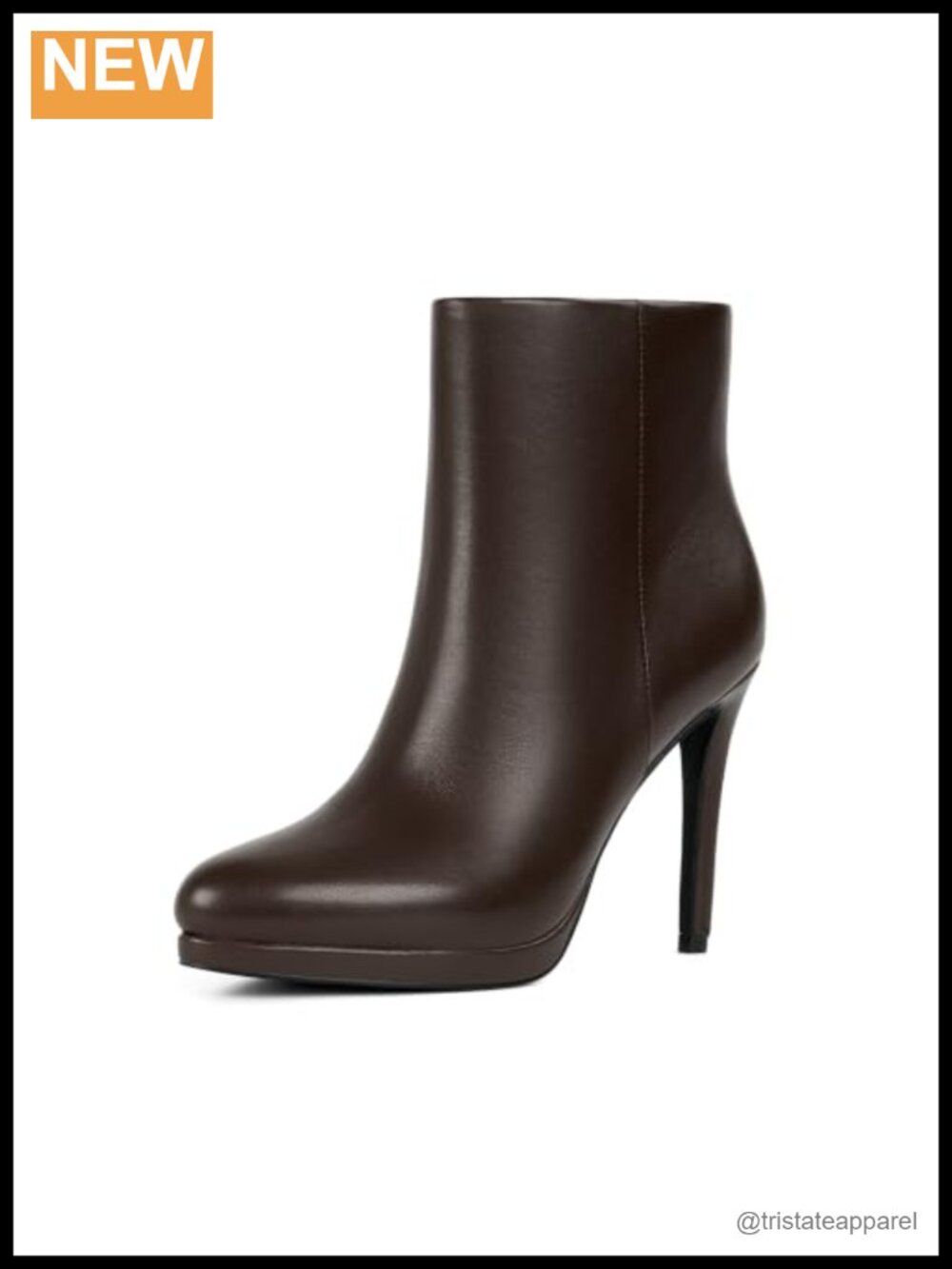 Faux Leather Pointed Toe Stiletto Heel Ankle Boots for Women
